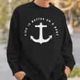Funny Quote Sailing Retro Sailors Crew Anchor Sweatshirt Gifts for Him