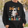 So I Creep Retro Halloween Spooky Ghost Sweatshirt Gifts for Him