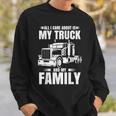 Funny Trucker Gifts Men Truck Driver Husband Semi Trailer Sweatshirt Gifts for Him
