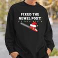 Ugly Christmas Sweater Party Idea Fixed The Newel Post Sweatshirt Gifts for Him