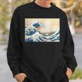 Funny Wave Capybara Surfing Rodent Sweatshirt Gifts for Him