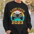 Game Over Class Of 2024 Video Games Vintage Graduation Gamer Sweatshirt Gifts for Him