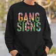 Gang Signs Sweatshirt Gifts for Him Gang Signs Sweatshirt Gifts for Him