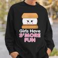 Girls Have Smore Fun Cute Camping Pun Girl Outdoors Gift Sweatshirt Gifts for Him