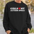 Girls Love My Autism Swag Funny Autistic Boy Gifts Awareness Sweatshirt Gifts for Him