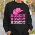 Girls Pink Howdy Cowgirl Western Country Rodeo Gift For Womens Sweatshirt Gifts for Him