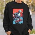 Goose Riding Skateboard Skateboarder Geese Skateboarding Sweatshirt Gifts for Him