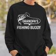 Grandpas Fishing Buddy Cool Father-Son Team Young Fisherman Sweatshirt Gifts for Him