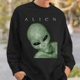 Green Alien Disclosure Realistic Grey Alien Believer Sci-Fi Sweatshirt Gifts for Him