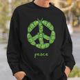 Green Peas In A Pod Peace Symbol Sweatshirt Gifts for Him