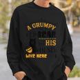 Grumpy Old Bear & His Honey Live Here Family Bday Xmas Gift Sweatshirt Gifts for Him