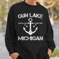 Gun Lake Michigan Fishing Camping Summer Sweatshirt Gifts for Him