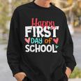 Happy First Day Of School Welcome Back To School Students Sweatshirt Gifts for Him