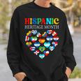 Happy National Hispanic Heritage Month All Countries Heart Sweatshirt Gifts for Him