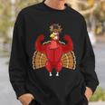 Happy Thanksgiving Turkey Workout Gym Leg Day Sweatshirt Gifts for Him