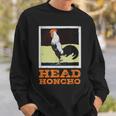 Head Honcho Vintage Rooster Illustration Perfect Boss Sweatshirt Gifts for Him