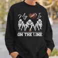 My Heart Is On The Line Offensive Lineman Vintage Football Sweatshirt Gifts for Him