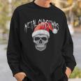 Heavy Metal Christmas Skull Santa Sweatshirt Gifts for Him