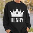 Henry Name For Men King Prince Crown Design Sweatshirt Gifts for Him