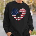 Horse American Flag Heart 4Th Of July Usa Patriotic Pride Sweatshirt Gifts for Him