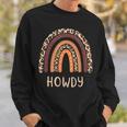 Howdy Cowgirl Leopard Boho Rainbow Womens Sweatshirt Gifts for Him