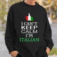 I Cant Keep Calm Im Italian Funny Roots & Heritage Design Sweatshirt Gifts for Him