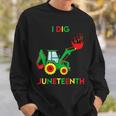 I Dig Junenth Fists Tractor Funny Toddler Boys Sweatshirt Gifts for Him
