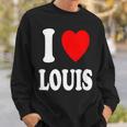I Heart Love Louis Cute Matching Couple Spouse Sweatshirt Gifts for Him
