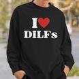 I Love Dilfs Red Heart Sweatshirt Gifts for Him