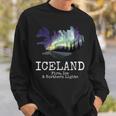 Iceland Map Fire Ice Northern Light Icelandic Souvenir Sweatshirt Gifts for Him