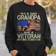 I'm A Dad Grandpa And Veteran Retro Papa Grandpa Sweatshirt Gifts for Him