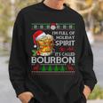 I'm Full Of Holiday Spirit Bourbon Ugly Xmas Sweater Pajama Sweatshirt Gifts for Him