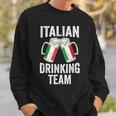 Italian Drinking Team Salute Italy Flag Funny Oktoberfest Sweatshirt Gifts for Him