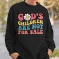Jesus Christ Gods Children Are Not For Sale Christian Faith Christian Gifts Sweatshirt Gifts for Him