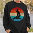 Jiu Jitsu Player Silhouette Vintage Retro Sunset Sweatshirt Gifts for Him