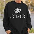 Jones Surname Welsh Family Name Wales Heraldic Dragon Sweatshirt Gifts for Him