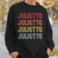 Juliette Gift Name Personalized Retro Vintage 90S Birthday Sweatshirt Gifts for Him