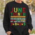 Junenth 1865 Remembering My Ancestors Junenth Sweatshirt Gifts for Him