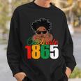 Junenth Afro Black Men Boy Celebrate 1865 Sweatshirt Gifts for Him