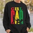 Junenth Black Afro Fathers Day Girl Dad Father Melanin Sweatshirt Gifts for Him