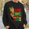 Junenth Black King Melanin Black Dad Fathers Day Men Sweatshirt Gifts for Him