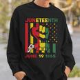 Junenth Celebrating Black Freedom 1865 African American Sweatshirt Gifts for Him