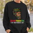Junenth Is My Independence Day Black King Fathers Day Men Sweatshirt Gifts for Him