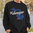 Kalamazoo Michigan Mi Map Sweatshirt Gifts for Him