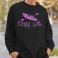 Kayak Girl Outdoor Sport Funny Camping Fishing Family Party Sweatshirt Gifts for Him