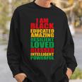 Kids Black Educated Amazing Intelligent Junenth Sweatshirt Gifts for Him