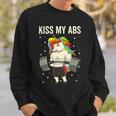 Kiss My Abs Workout Gym Unicorn Weight Lifting Sweatshirt Gifts for Him