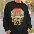 Kurilian Bobtail Cat Dad Retro Vintage For Cat Lovers Sweatshirt Gifts for Him