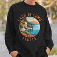 Lago Di Como Italia Distressed Circle Vintage Sweatshirt Gifts for Him