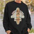 Laguna Beach Distressed Vintage Retro Surfboard Sign Sweatshirt Gifts for Him
